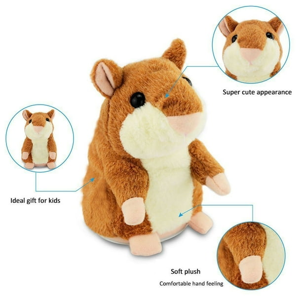 Cheeky Hamster Repeats What You Say Electronic Pet Talking Plush