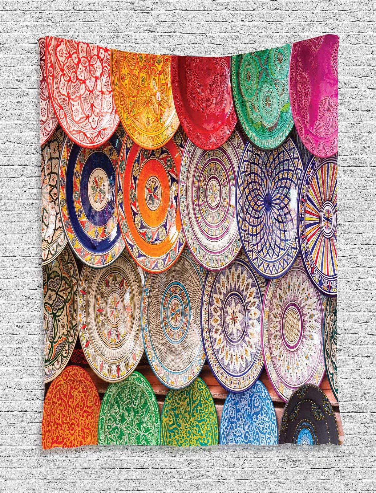 Moroccan Decor Wall Hanging Tapestry, Traditional Arabic Handcrafted