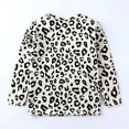 thumbnail image 4 of Esaierr Newborn Girls Boys Pajamas High-Waisted Warm Long-Sleeved Top and Trousers Two-Piece Leopard Print Home Clothes 2-6Y, 4 of 5
