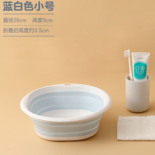 DanceeMangoo Plastic Folding Basins Portable Wash Basins Folding