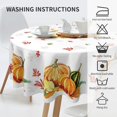 thumbnail image 2 of Thanksgiving Tablecloth Fall Leaf Pumpkin Tablecloth Washable Reused Round Tablecloth 60 Inch Holiday Party Dining Kitchen Table Decor, 2 of 6