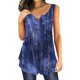 thumbnail image 1 of Mujeres verano tops casual botón plisado cuello redondo impreso sin mangas túnica camiseta blusa suelta camiseta Pompotops  lopia987570, 1 of 3