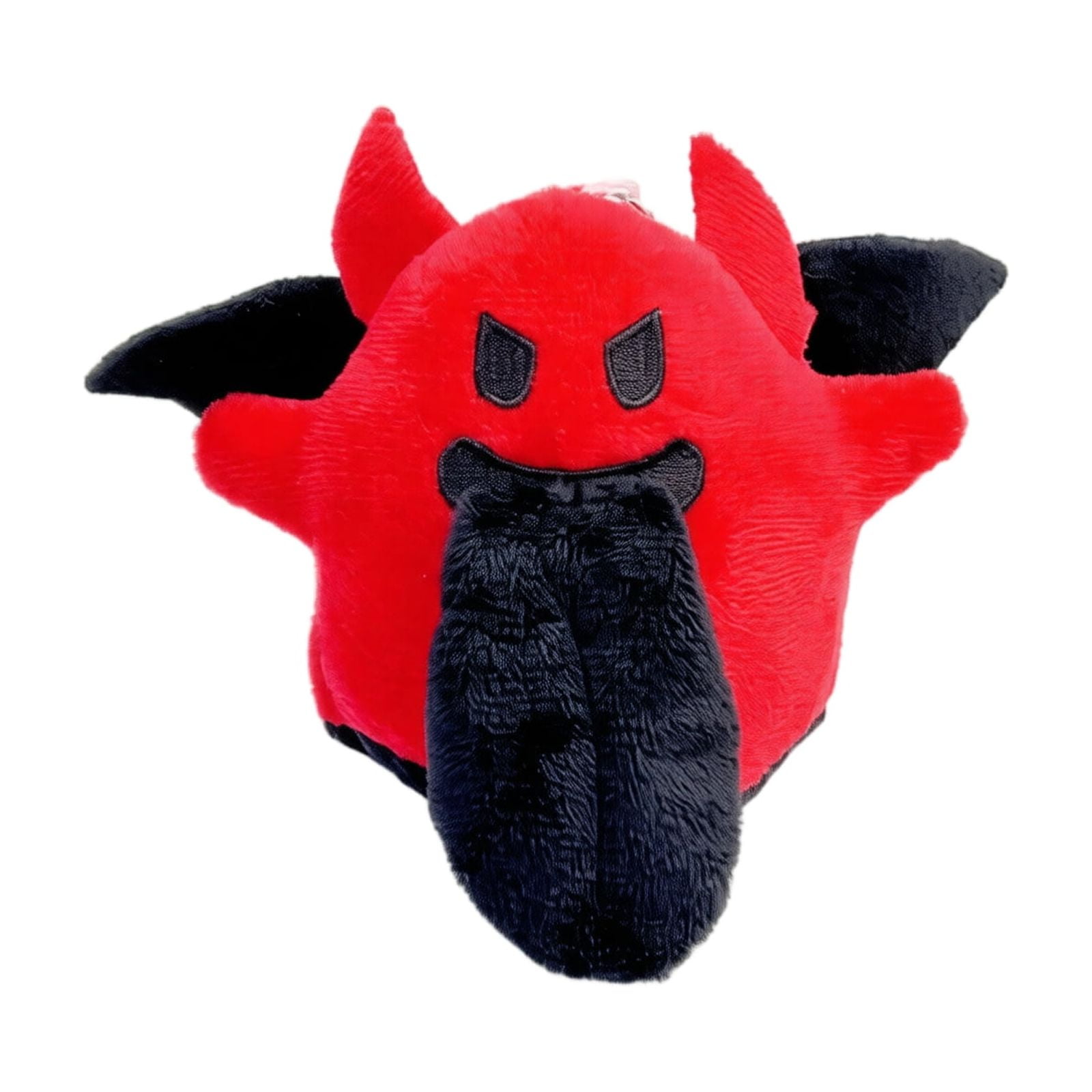 Plush Toy Red Halloween Ghost Stuffed Doll with Long Black Tongue and Bat Wings 1 Count Soft Cuddly Spooky Decoration Ideal for Halloween Themed Party Favors Kids Playtime Holiday Home Display Tri