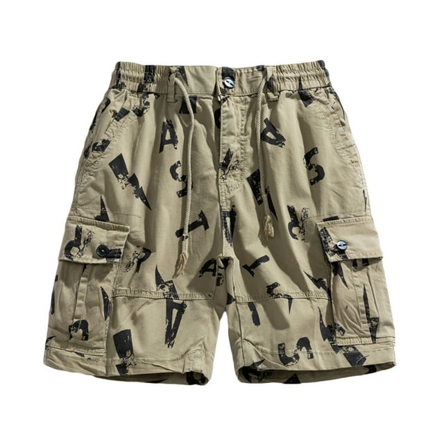 WAENQINLA Cargo Shorts for Men with Multi Pockets Summer Drawstring Work Shorts Running Athletic Shorts Gifts for Men