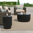 thumbnail image 7 of Williamspace 15.2" Round Side Table Small Coffee Table Accent End Table for Indoor Outdoor, Weather Resistant Table for Living Room Bedroom Apartment Gardern Balcony, Black, 7 of 7