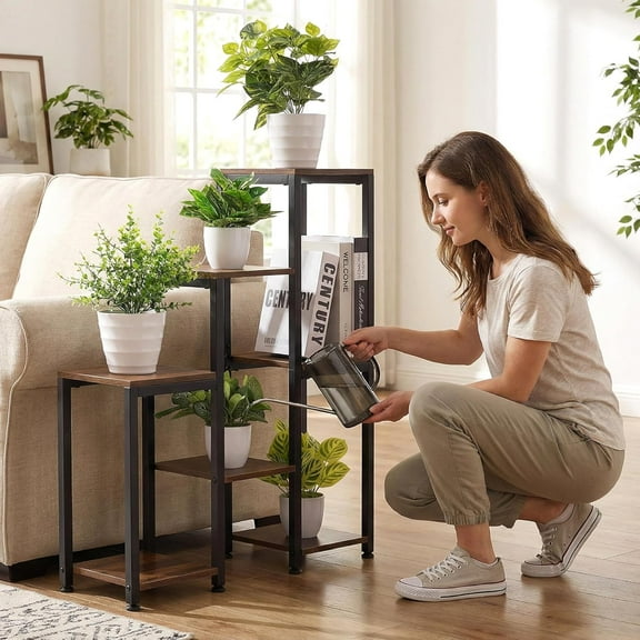3 Tier-7 Potted Plant Stand Indoor, Plant Stands for Indoor Plants Multiple, Corner Plant Shelf for Living Room, Tiered Plant Holder, Metal Plant Table