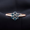 thumbnail image 2 of London Blue Topaz Flower Cluster Ring (1.25 CT, AAA Quality, Rosec Jewels), 18K Rose Gold, US 5.50, 2 of 7
