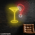 thumbnail image 2 of Glowneon Christmas Cocktail Glass Led Wall Decor, Cocktail Bar Decor, 2 of 5