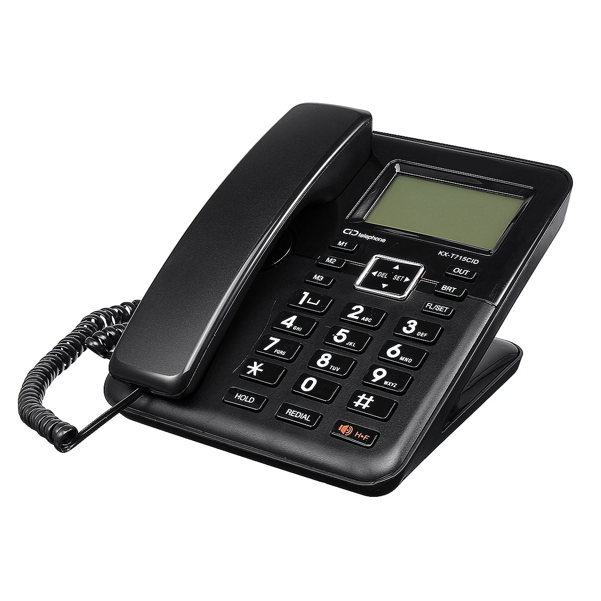 White Black Home Corded Phone Telephone Business Office Desktop LCD