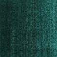thumbnail image 1 of Ahgly Company Machine Washable Indoor Square Abstract Turquoise Blue Contemporary Area Rugs, 8' Square, 1 of 4