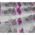 thumbnail image 4 of oneOone Cotton Jersey Purple Fabric Monuments Travel Craft Projects Decor Fabric Printed By The Yard 58 Inch Wide, 4 of 4