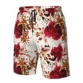thumbnail image 4 of Salouo Lilies Flowers Pattern Swim Trunks for Men,Men's Hawaiian Bathing Suit Swimsuits Quick Dry Swimming Board Shorts Beach Shorts with Pockets-Large, 4 of 6