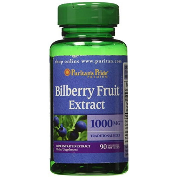 Puritan's Pride Bilberry 41 Extract 1000 mg90 Softgels