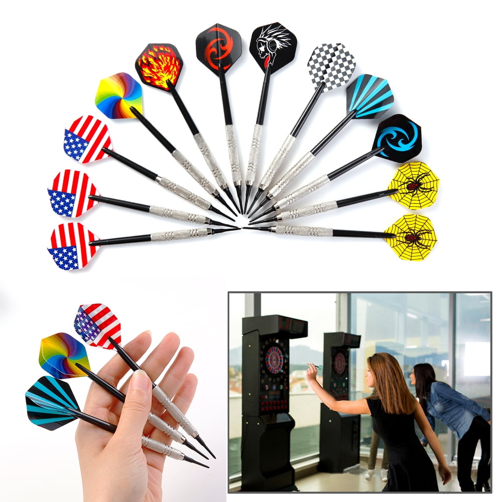 Soft Tip Darts for Electronic Dart Board,12 pcs Plastic Tip Darts Set