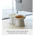 thumbnail image 6 of Yamazaki Home Tilted Pet Food Bowl, White, Ceramic, 6.7oz, Dishwasher Safe, 6 of 7