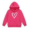 thumbnail image 5 of KAUOD Oversized Heart Print Hoodies for Girls Cotton Soft Cute Pullover Hoodie Sweatshirts with Pockets Kids Clothes, 5 of 6