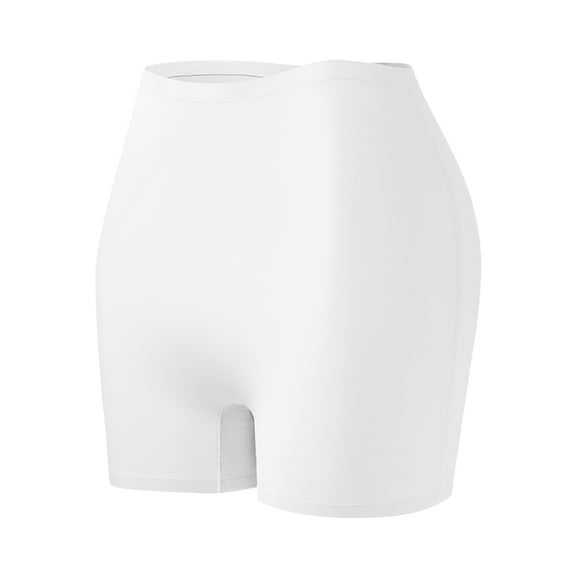 Women's Ice Silk Safety Pants, Mid-waist Seamless Elastic Shorts, Anti-lighting, Anti-roll Edge