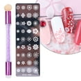 thumbnail image 1 of Flmtop 1Set Nail Stamping Plate Exquisite Pattern Shiny Effect DIY Nail Transfer Print Template for Makeup, 1 of 10