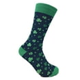 thumbnail image 5 of Urban-Peacock Men's Crew Socks: Clovers in Dark Navy Blue & Green - 1 Pair, 5 of 8