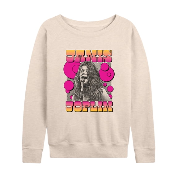 Janis Joplin - Janis Drawing - Women's Lightweight French Terry Long Sleeve Shirt