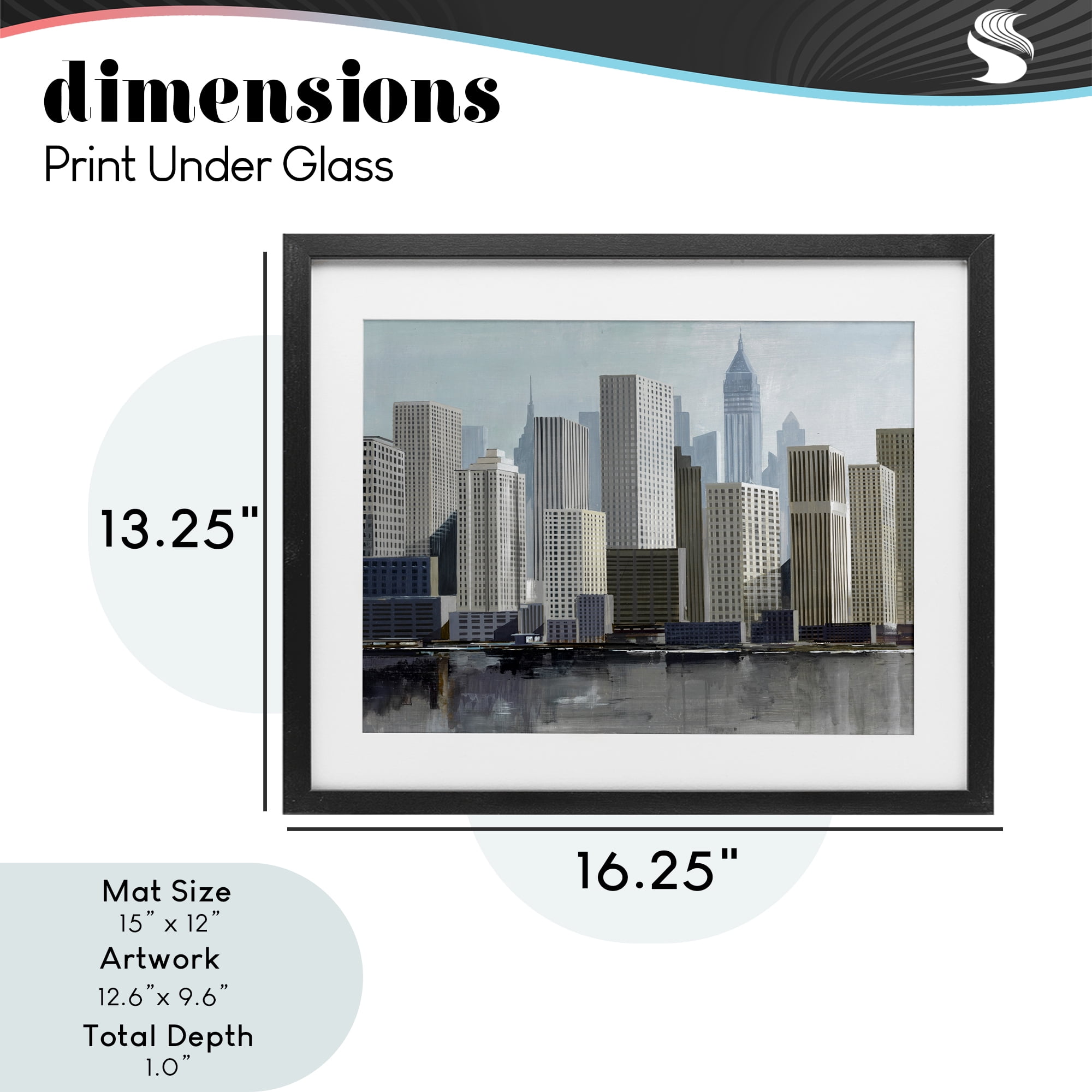 Stupell Industries New York City Sans Bridge Black Framed Print Under Glass, design by Lorenzo Collective