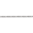 thumbnail image 2 of 925 Sterling Silver 2.5mm Figaro Chain Anklet Ankle Bracelet, 2 of 8