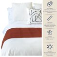 thumbnail image 2 of Pie de cama MACAR Queen King size Camino decorativo Tabaco, 2 of 4
