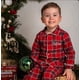 thumbnail image 3 of Pijamas a juego para niños y niñas, conjunto de ropa de tartán rojo para bebés, ropa de dormir para niños, pijamas de Navidad, 2023, 3 of 4