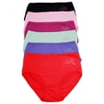 thumbnail image 6 of Angelina Women's Cotton Mid-Rise Briefs with Rhinestone Flower Design (6-Pack), 6 of 7