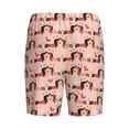 thumbnail image 2 of Lsque Dachshund Couple Mens Sleep Pajama Shorts,Short Pajama Pants, Cotton Ultra-Soft Knit-4X-Large, 2 of 9