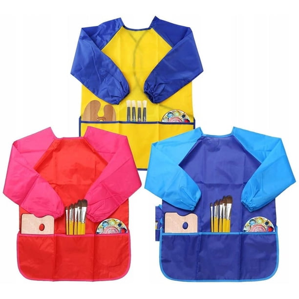 Delantal de pintura de de dibujos animados para niños, delantal impermeable para alimentación Delantal de pintura de de dibujos animados para niños, delantal impermeable para alimentación
