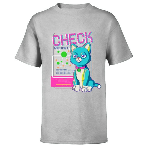 Disney PIXAR Lightyear Sox Check Me-Owt - Short Sleeve T-Shirt for Kids - Customized-Athletic Heather