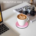 thumbnail image 6 of Ombre Waves Coasters Set of 6, Absorbent Coasters for Drinks, Abstract Art Gradient Pink Modern Coaster for Desk Coffee Table Protection, Home Decor House Warming Gifts 4", 6 of 8