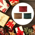thumbnail image 4 of segolike 3x 2 Inch Suede Fabric Ribbon Fabric Tape Solid Color Polyester Craft Ribbon For Green Red Brown, 4 of 5