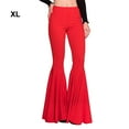 thumbnail image 3 of fastboy Pantalon Évasé Tendance Extensible et Confortable pour Femmes Large Application Coton Taille Haute Évasé Rouge TG 1Set, 3 of 6