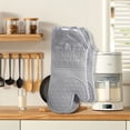thumbnail image 4 of Yeacher 7PCS Heat Resistant Oven Gloves Table Mat Oven Hand Clips Brush Set Hot Pot Pads Silicone Oven Mitts for Kitchen Cooking Dining Microwave Baking, 4 of 8
