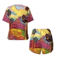 thumbnail image 5 of Picia Beautiful African Woman Pajamas Sets for Women Soft Short-Sleeved Pjs with Lounge Shorts Two Piece Sleepwear-Small, 5 of 9