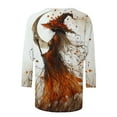 thumbnail image 5 of Xdegoge Halloween 3/4 Sleeve Tops for Women Witch Printed Graphic Tee Shirts Funny Holiday Tops Going Out Outfits Dressy Casual Tunic Blouses, 5 of 5