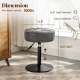 thumbnail image 5 of Dycanpo Adjustable Vanity Stool, 360°Swivel Vanity Chair Stool for Makeup Room,Dark Grey, 5 of 8
