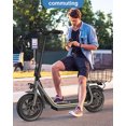 thumbnail image 6 of Ataucjin Electric Scooter for Adults, Foldable Commuter Scooter with Seat & Carry Basket, 500W Brushless Motor 48V, 20MPH & 37.5 Miles Range, 265lbs Max Load E Mopeds for Adults, 6 of 9