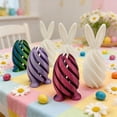 thumbnail image 2 of 1Pcs Easter Basket Stuffer Filler 3D Printed Spiral Fidget Easter Bunny Eggs Gift 3.2 Inch Colorful Fractal Fidget Whirling Spiral Egg Shaped for Relax Anxiety Gift Party Favors, 2 of 6
