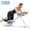 White and Blue, variant on Ab Workout Equipment, Adjustable Ab Trainer Machine For Abs Workout At Home Gym, Foldable, Knee Protection, Abdominal Trainer For Stomach Workout