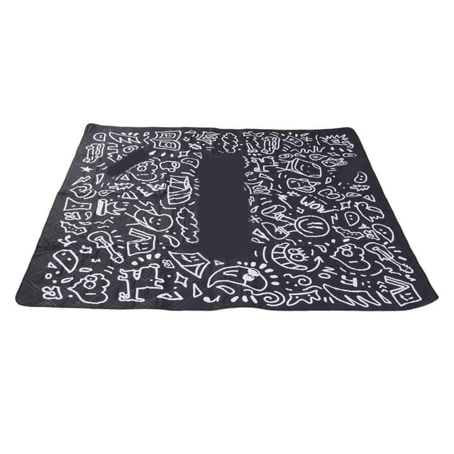 Grande couverture de famille douce de 6,6 pieds de 6,6 pieds, épais non tissé, tissu pongee 190t, film en aluminium, lavable en machine, épreuve de l'eau, multicouche, pour la