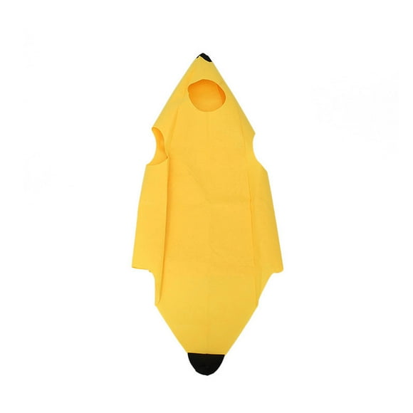 Costume Banana Jaune Enfants Adultes Combinaison Sans Manches Tenue Banana Noël Halloween Cosplay Déguisement de Fête Chic Fruit Vêtements