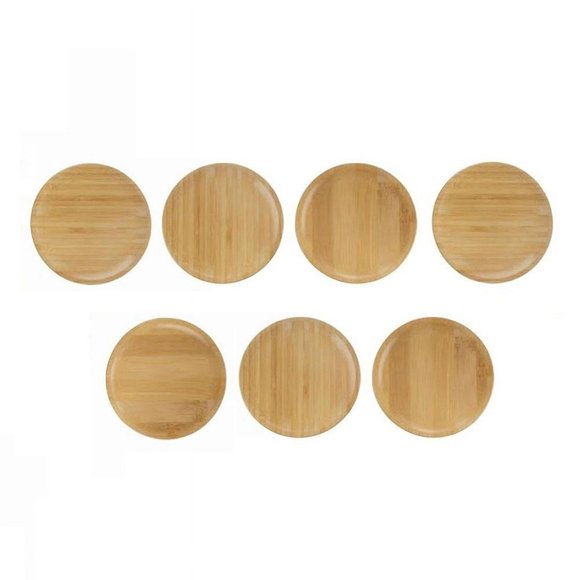 7PCS Wine Glass Charcuterie Topper Wine Glass Charcuterie Board Topper Bamboo Wine Glass Topper Coasters