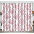 thumbnail image 1 of EREHome pink damask Blackout Window Curtain Drapery Panels 52x84 Inch Two piece, 1 of 1