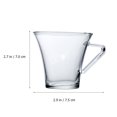 thumbnail image 3 of Transparent Espresso Cup Practical Water Mug Glass Coffee Cup with Handle, 3 of 9
