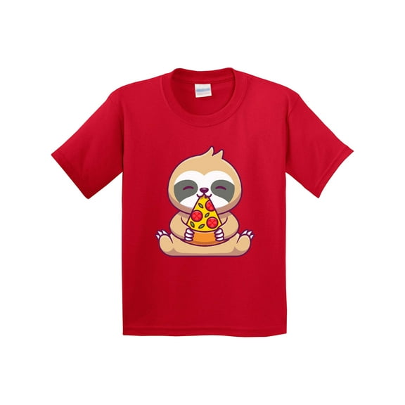 Inktastic Sloth Pizza Youth T-Shirt
