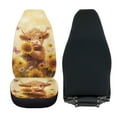 thumbnail image 5 of Pzuqiu Highland Cow Car Seat Cover Easy to Install Anti-Slip Car Seats Covers Front Seats Only Warm Soft Auto Seat Protector Interior Accessories Universal Fit Cars Sedan SUV, 5 of 7
