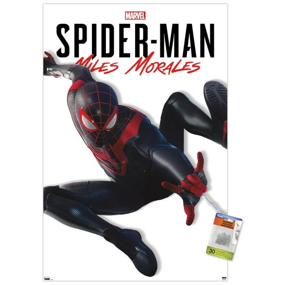 Marvel Comics Miles Morales Feature Series Wall Poster with Push Pins, 22.375" x 34"